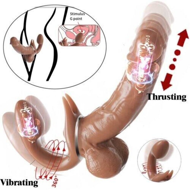 Jessell 9 Telescopic Vibrating Strap For Clitoris Adjustable Ear