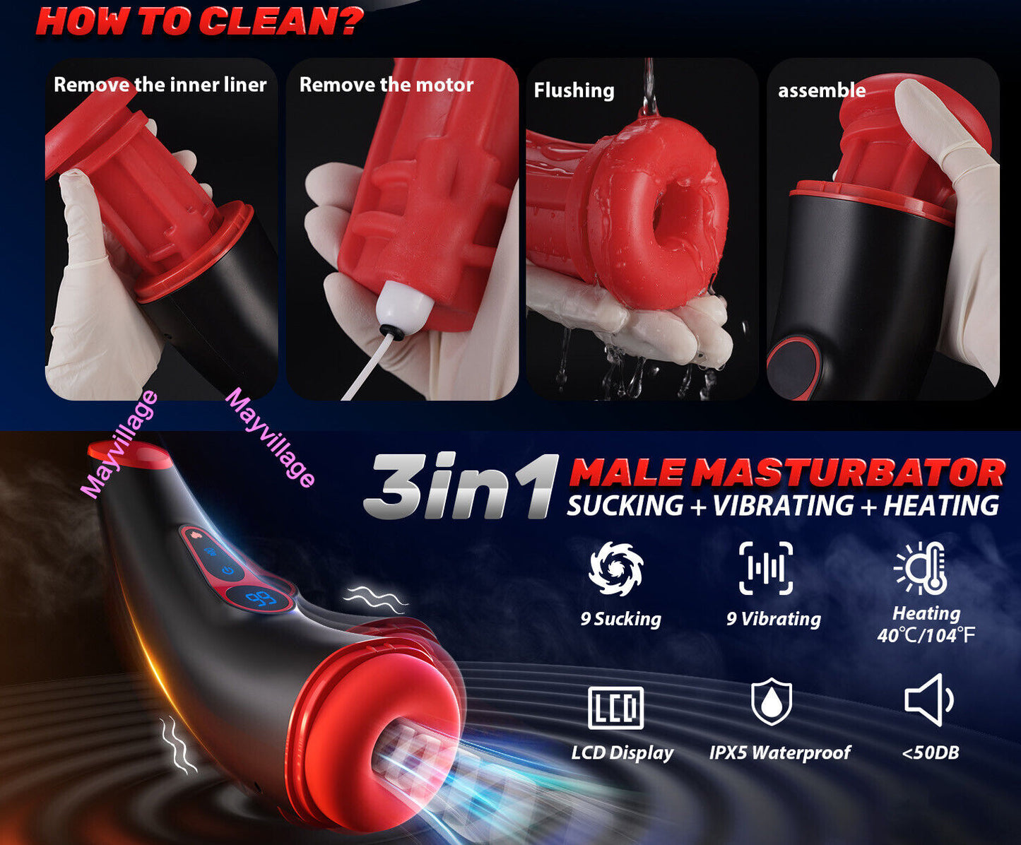 Automatic Handsfree Sucking Cup Telescopic Stroker 9 sucking vibrating