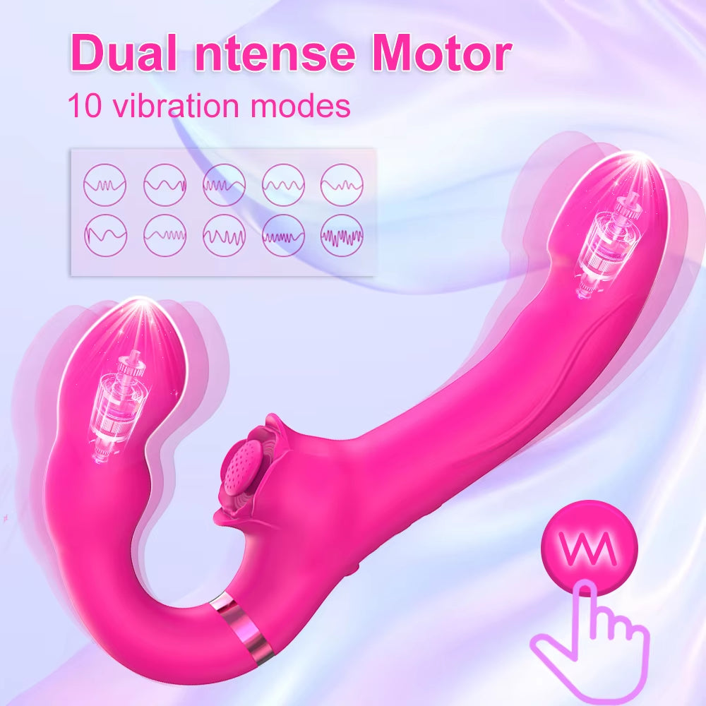 TLUDA - Wireless 3 in 1 Dildo Vibrator 