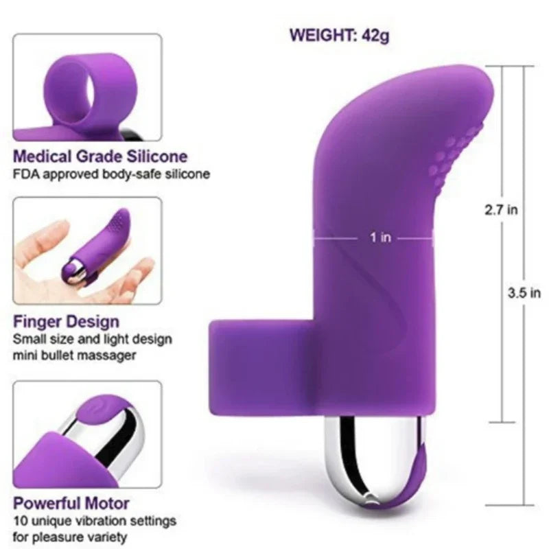 10 Modes Finger Vibrator Clitoris Massage