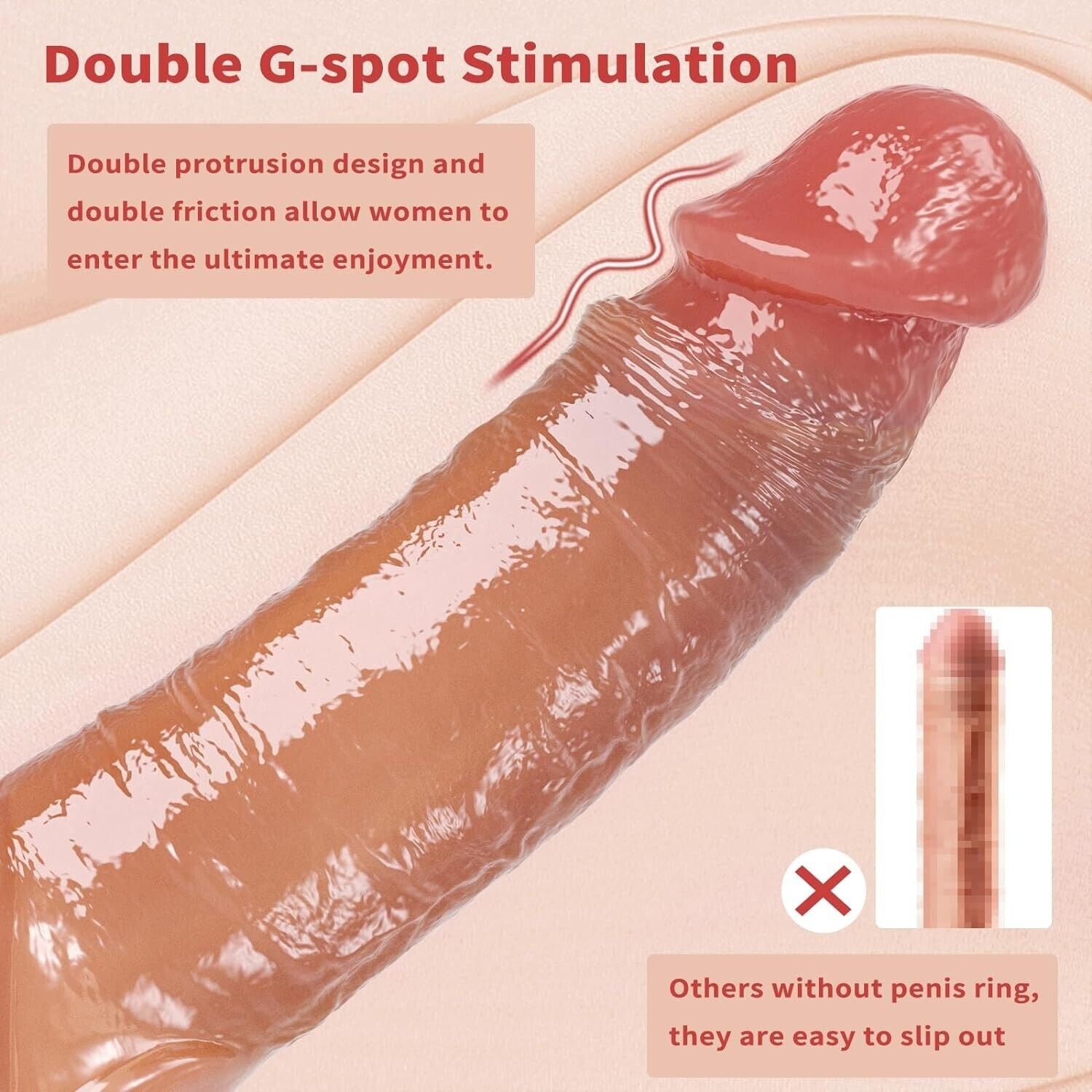 Vibrating Penis Sleeve Extender Cock Ring Vibrator Extension with Remote Control