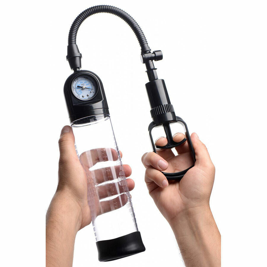 Vacuum Dick Pump & Precision Air Gauge for Men Male Erection Penis Size Enhancer