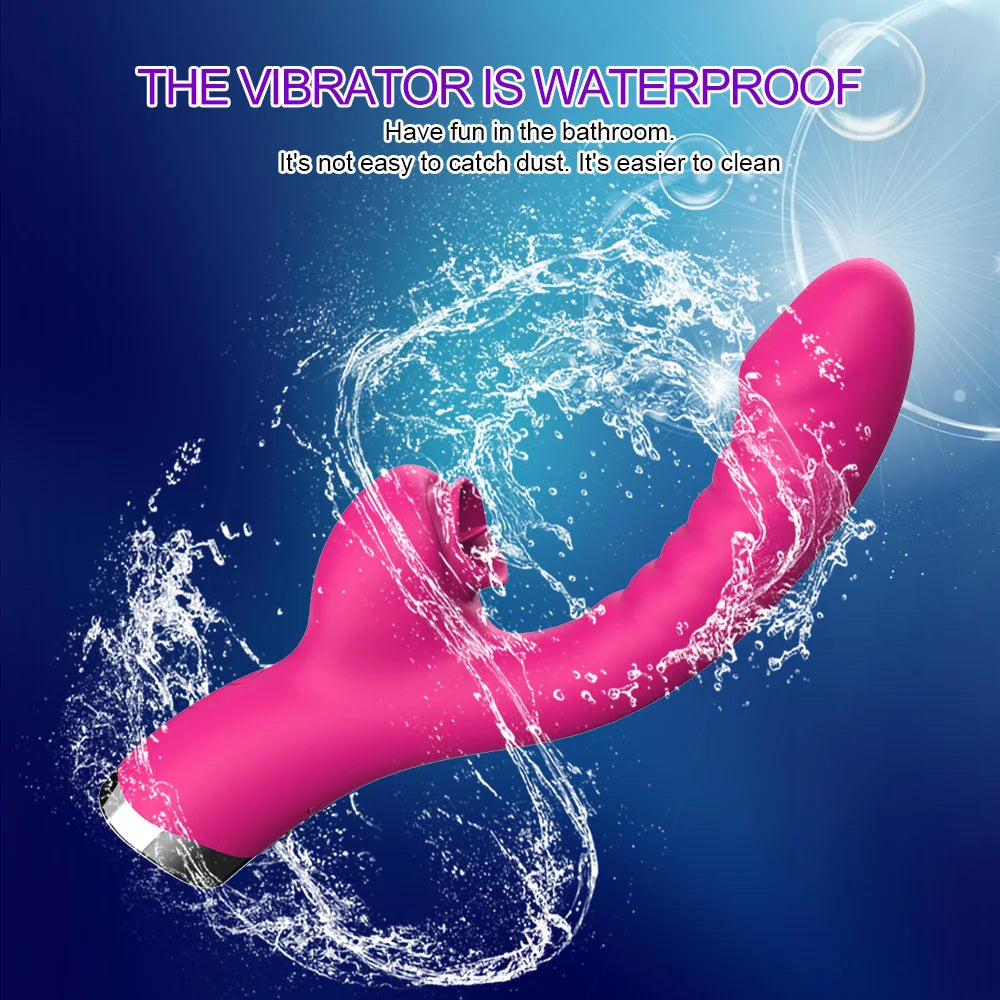 Tongue Licking Vibrator 2 in 1 