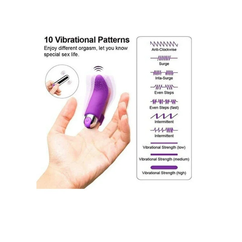 10 Modes Finger Vibrator Clitoris Massage