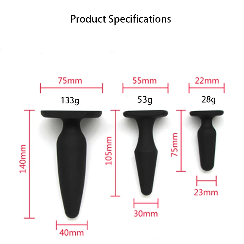 Small Middle Big Long Large Anal Plug Set