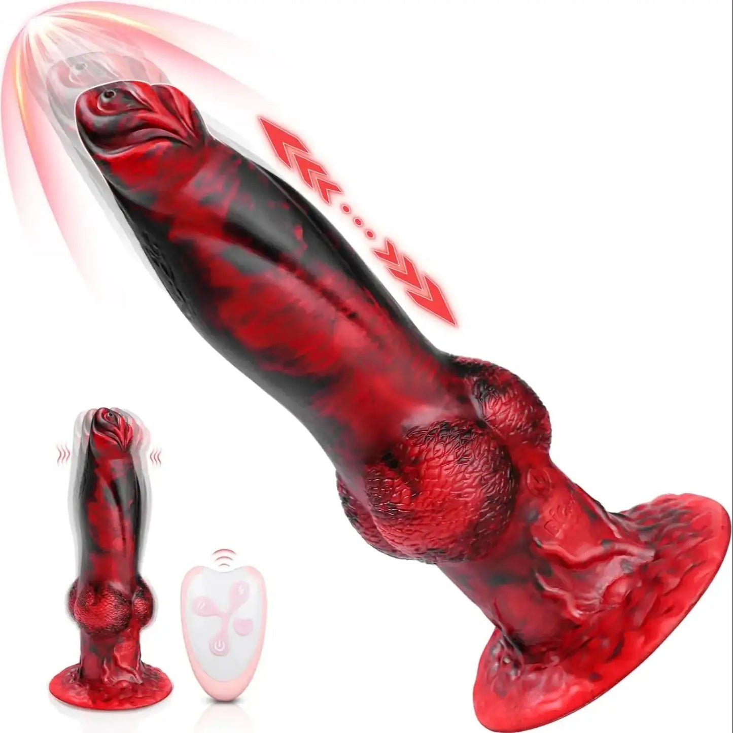  Vibrator Monster Remote Control Penis Telescopic