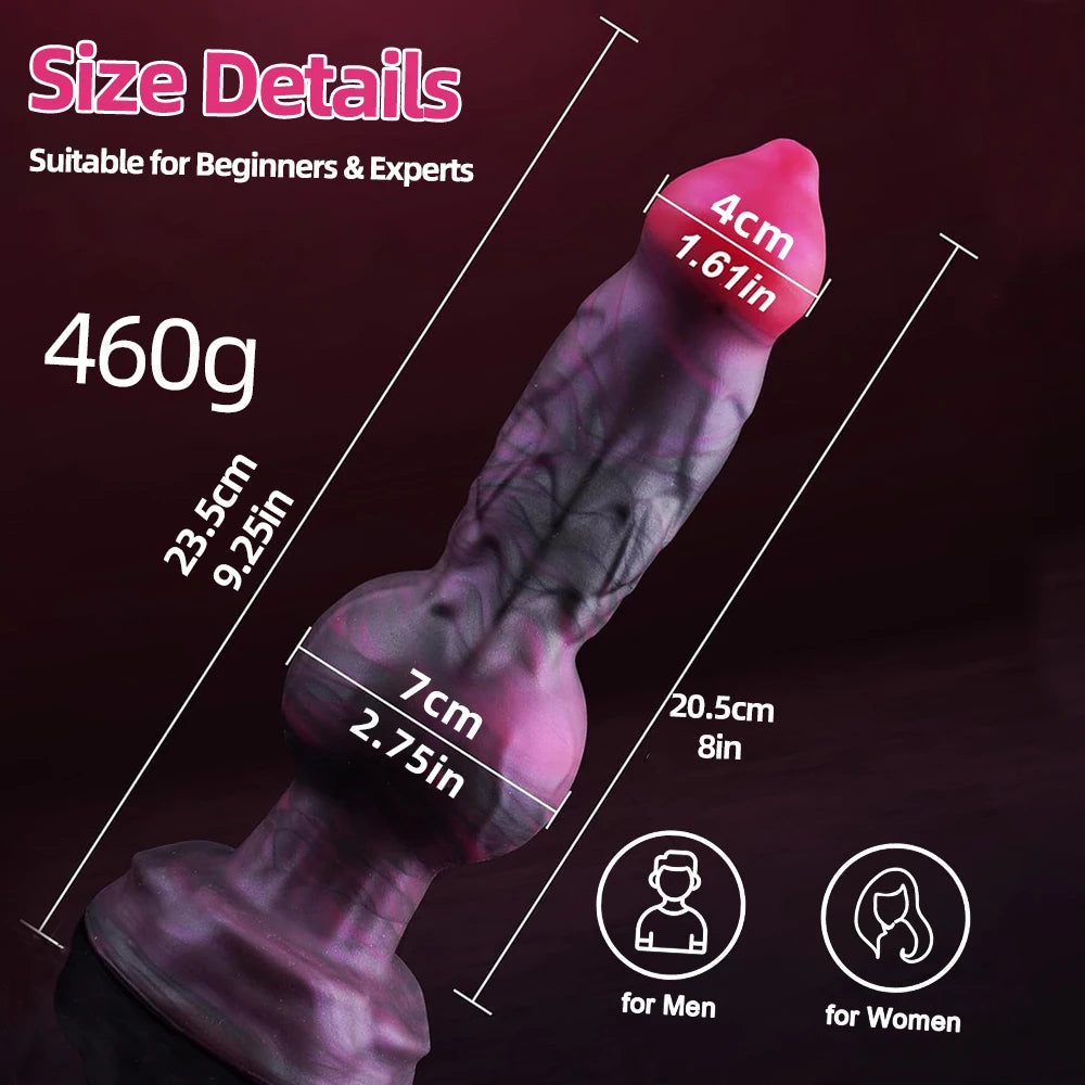 Realistic Huge Dog Knot Dildo Soft Monster