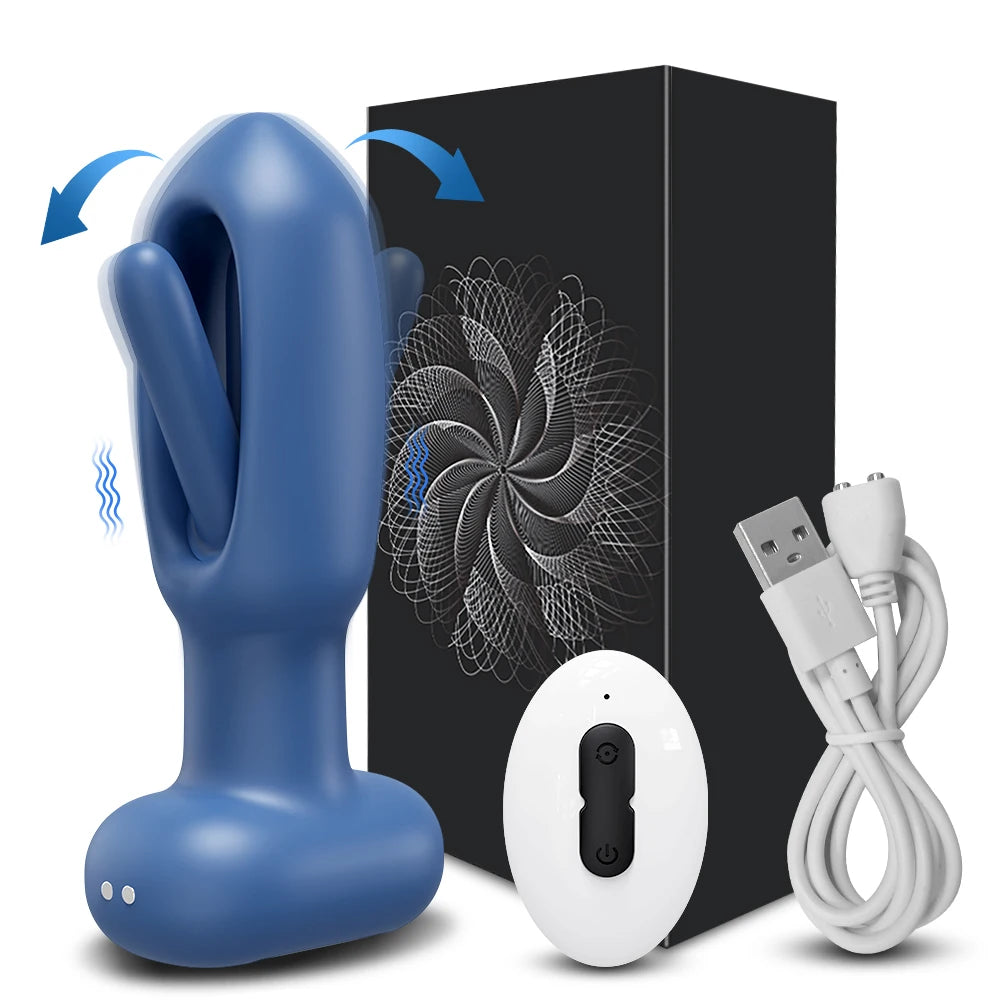 Karrot 10 Tapping 10 Pointed Design Anal Toy Vibrator with Remote Control