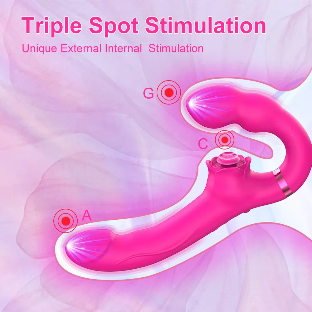 TLUDA - Wireless 3 in 1 Dildo Vibrator 