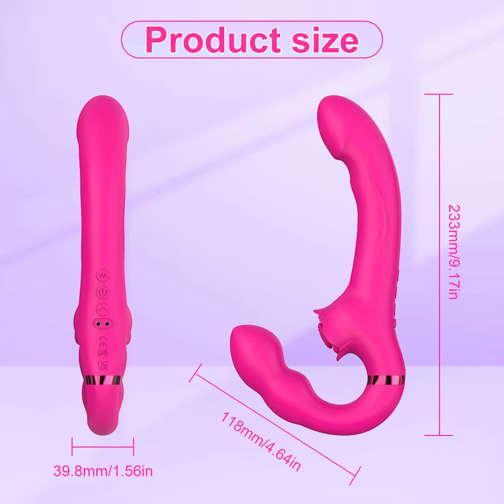 TLUDA - Wireless 3 in 1 Dildo Vibrator 