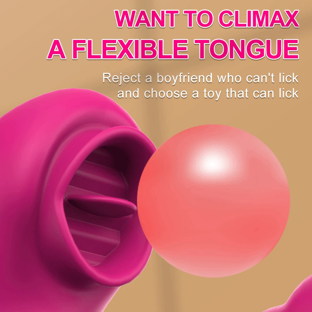 Tongue Licking Vibrator 2 in 1 