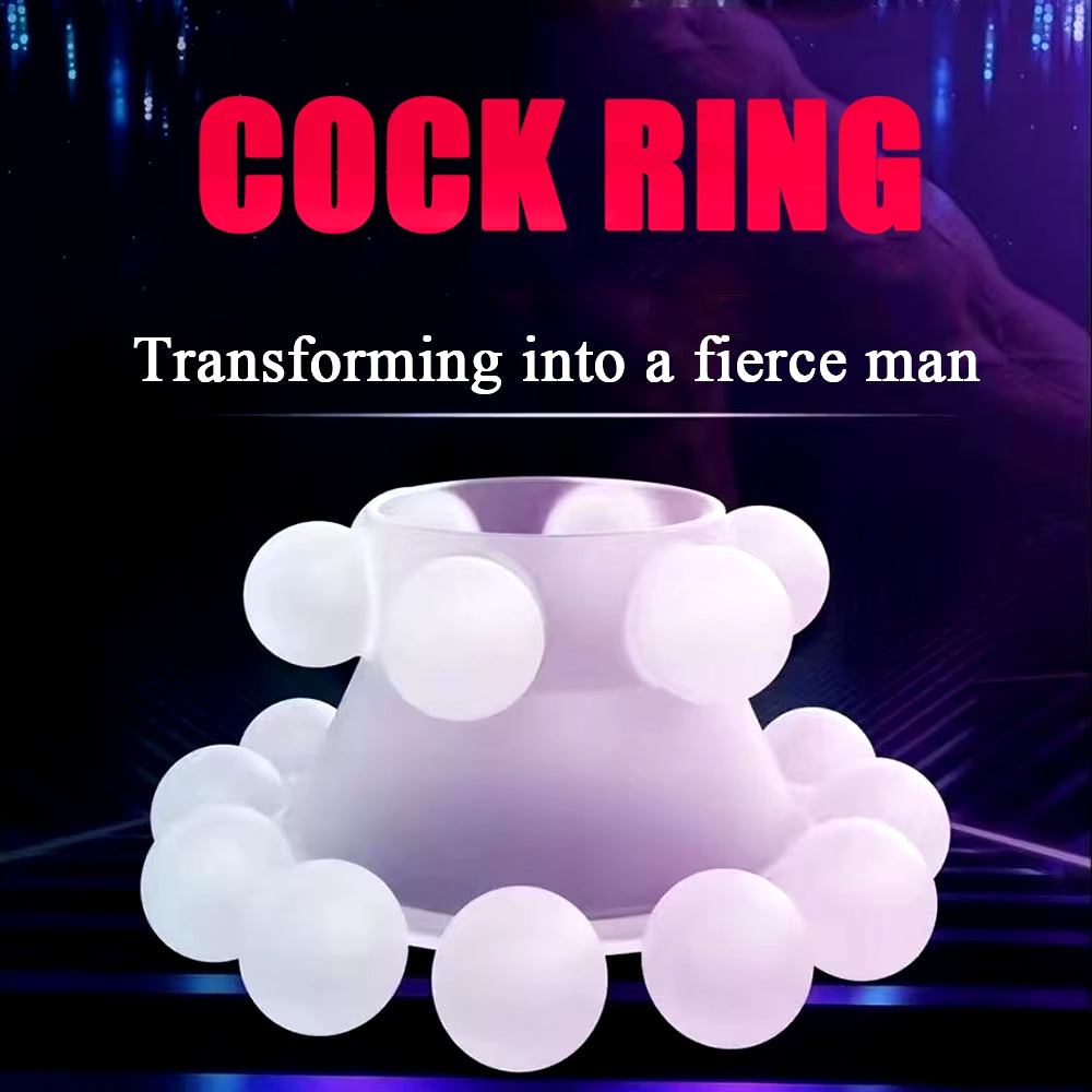 Transparent 18 Bead Penis Ring