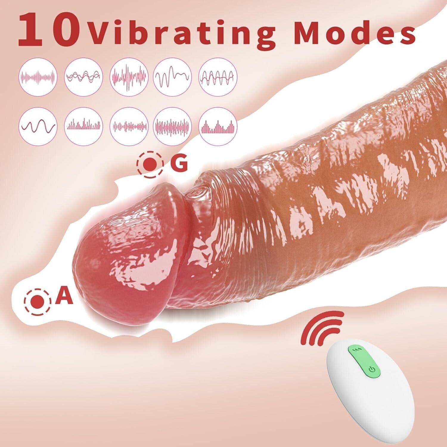 Vibrating Penis Sleeve Extender Cock Ring Vibrator Extension with Remote Control