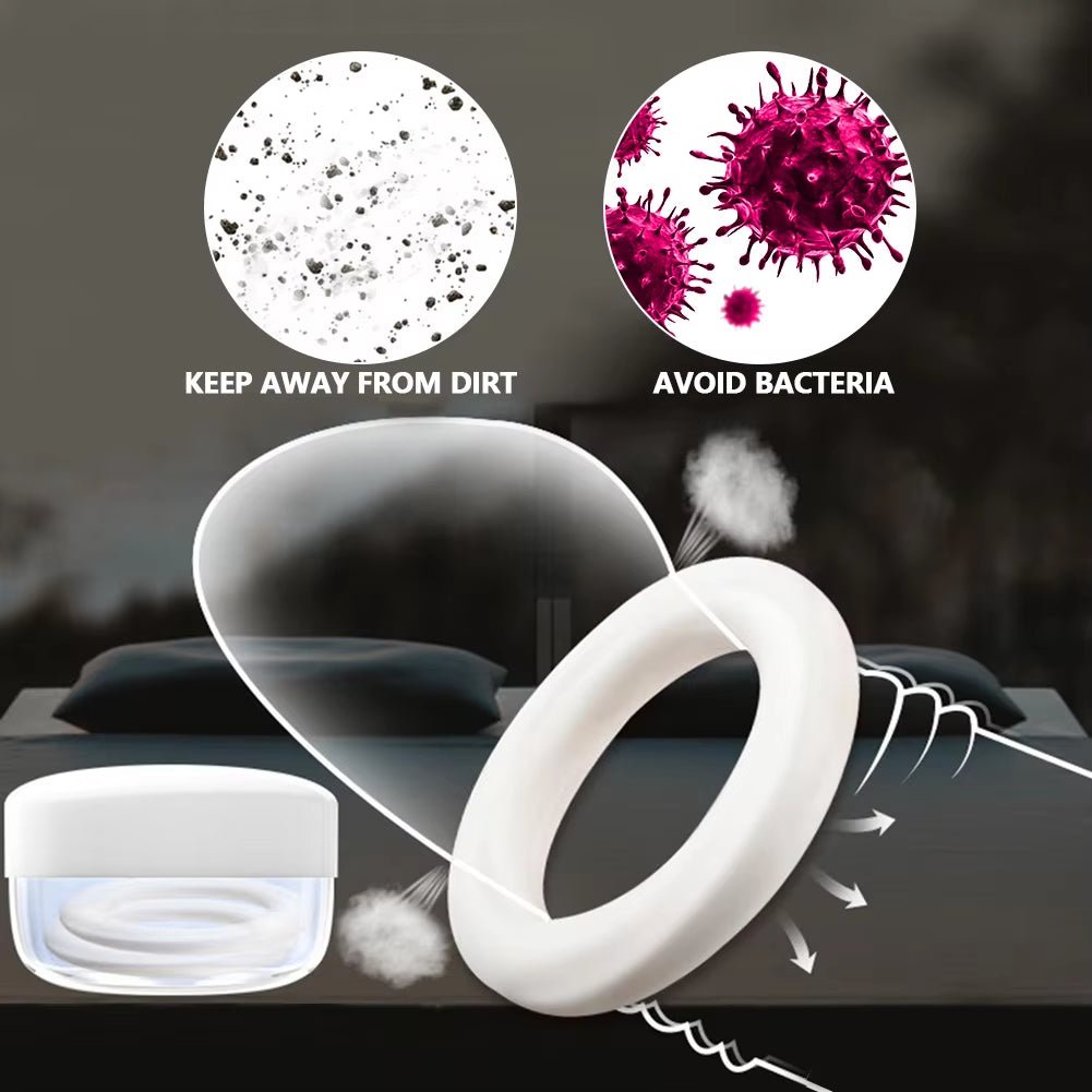 2Pcs Silicone Male Foreskin Corrector Resistance Ring Delay