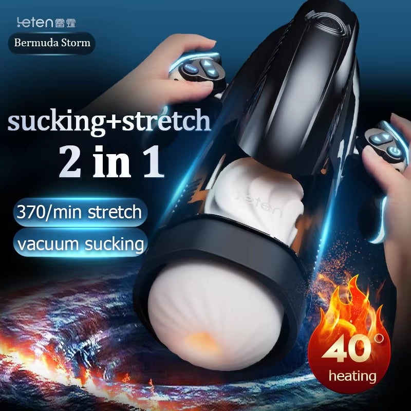 Leten 10 Vibrator & Suction Heating Voice Handheld Masturbator