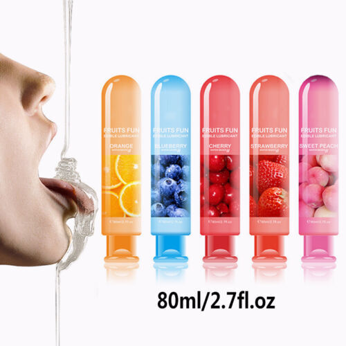 Edible Fruit Flavor Adult Lubricant Gel Lube Oral Sex Sexual Mild Massage Oil